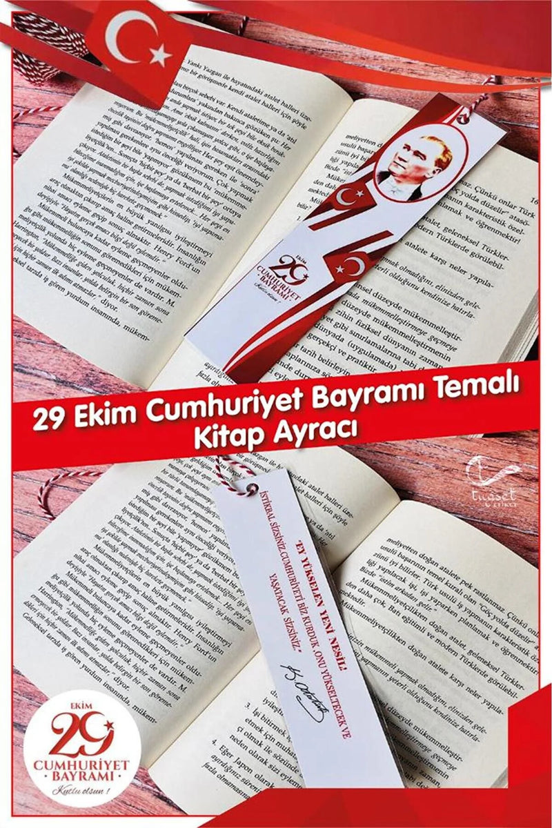 29 Ekim Cumhuriyet Bayrami -  Kitap Ayraci