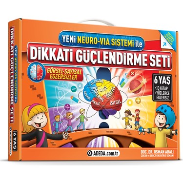 Dikkati Güçlendirme Seti 3 Kitap (6 Yaş) (Yeni Neuro-Via Sistemi ile)