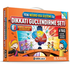 Dikkati Güçlendirme Seti 3 Kitap (6 Yaş) (Yeni Neuro-Via Sistemi ile)